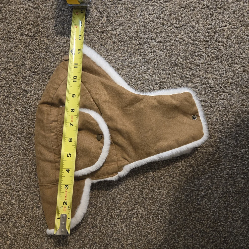 Koolaburra Brown Dog Coat with White Trim